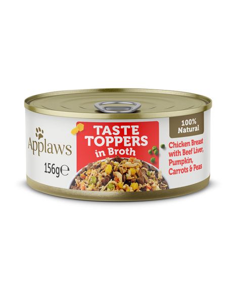 Applaws Topper in Broth Chicken with Beef Dog Tin