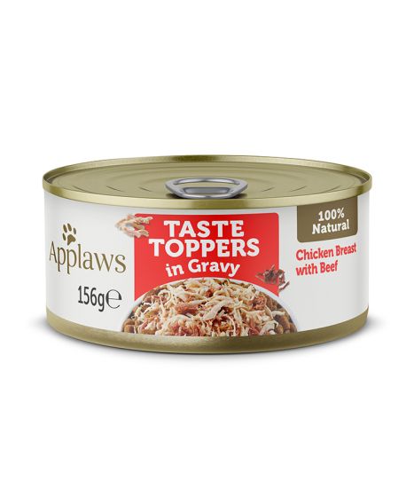 Applaws Topper in Gravy Chicken with Beef Dog Tin