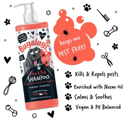 Bugalugs Flea And Tick Dog Shampoo 500ml