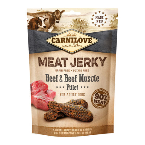 Carnilove Jerky Snack Beef & Beef Muscle Fillet Treats for Dogs