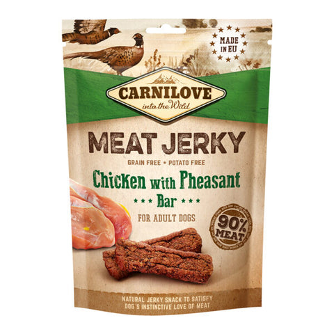 Carnilove Jerky Snack Chicken With Pheasant Bar Treats for Dogs