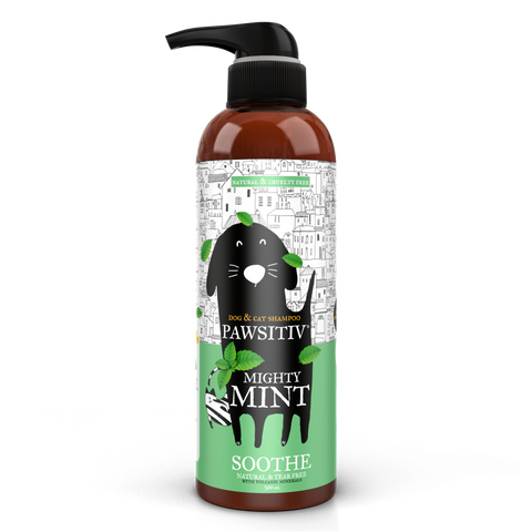 PAWSITIV Natural and Tearless Sshampoo for Dogs & Cats - Mighty Mint