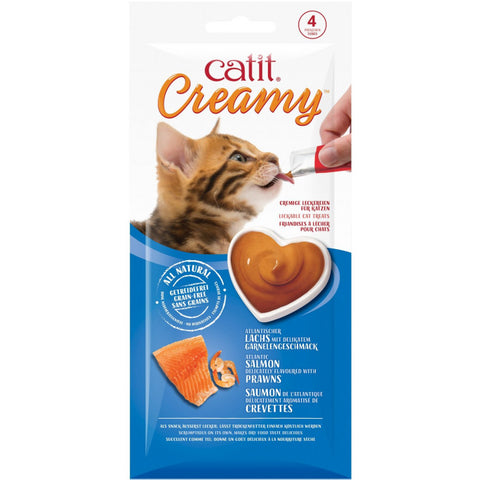 Catit Creamy Lickable Treats - Salmon and Prawn