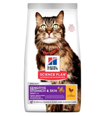 Hills Science Plan Sensitive Stomach & Skin Chicken Adult Dry Cat Food