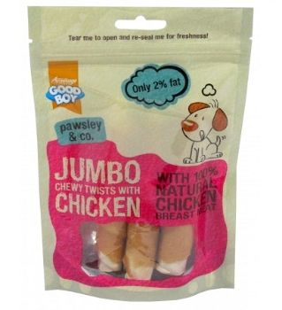 Armitage Good Boy Jumbo Chewy Chicken Twists Dog Treats