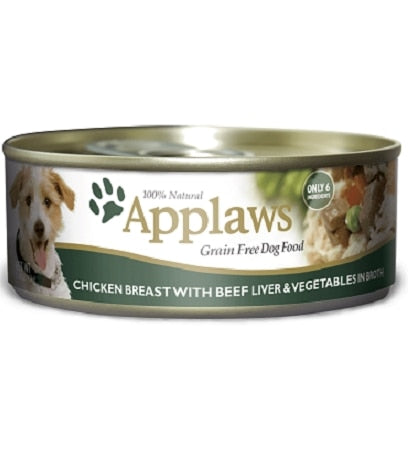 Applaws Chicken Breast, Beef Liver & Vegetables Adult Wet Dog Food